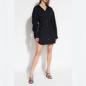 T by Alexander Wang Sheer Silk Blend Tunic Shirt – Black (Size S)